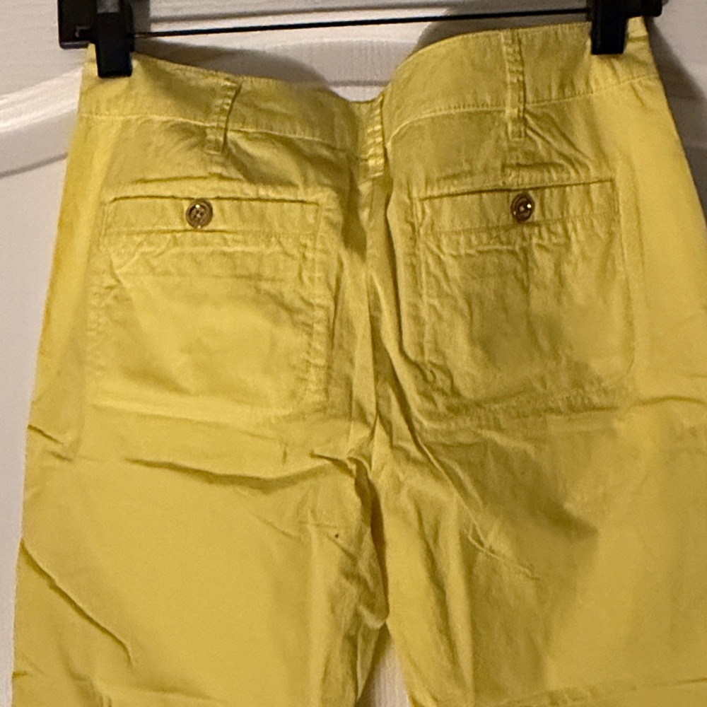 New York & Company Bright Yellow Cropped Pants - Picture 5 of 7